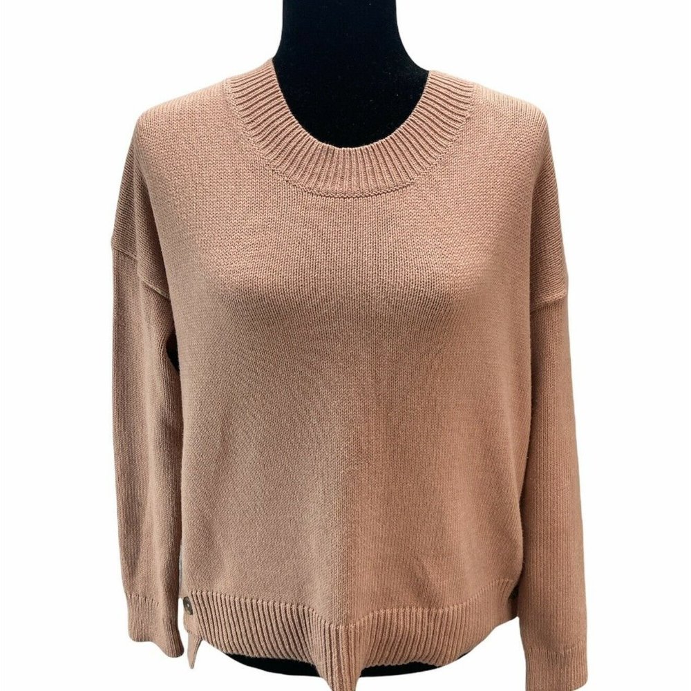 Madewell crewneck sweater with button accents wome